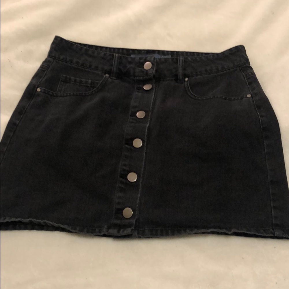 Indigo Rising Black Denim Skirt